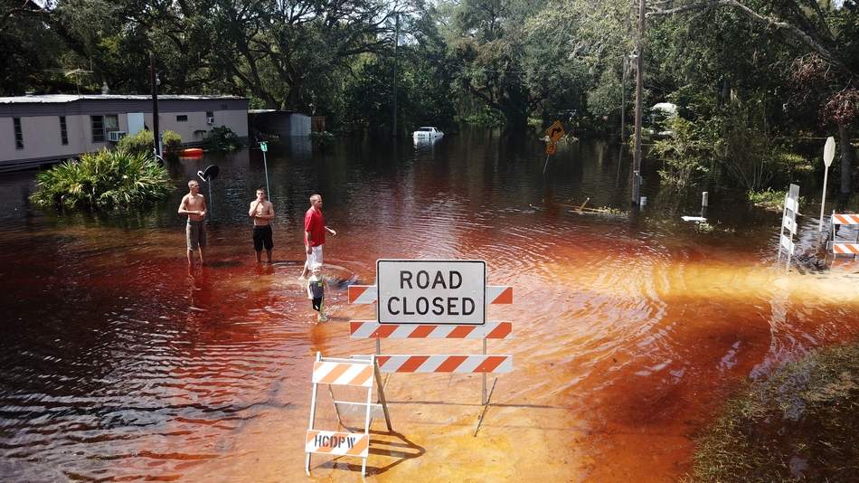 flooded area near the Withlacoochee River