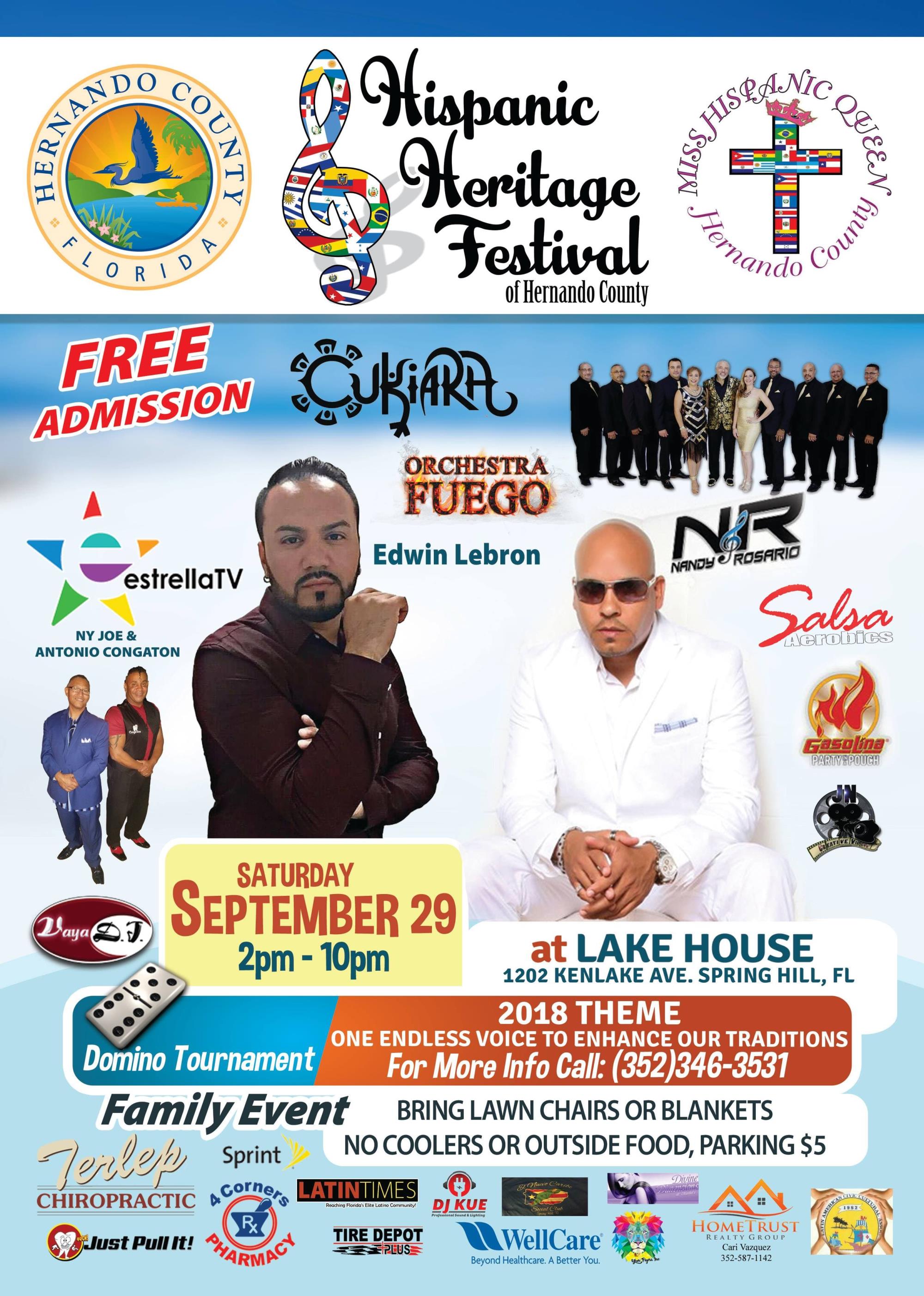 Hispanic Heritage Festival 2018 Flyer