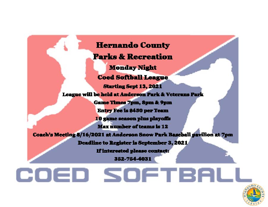 2021 Fall Monday Night Coed Softball League